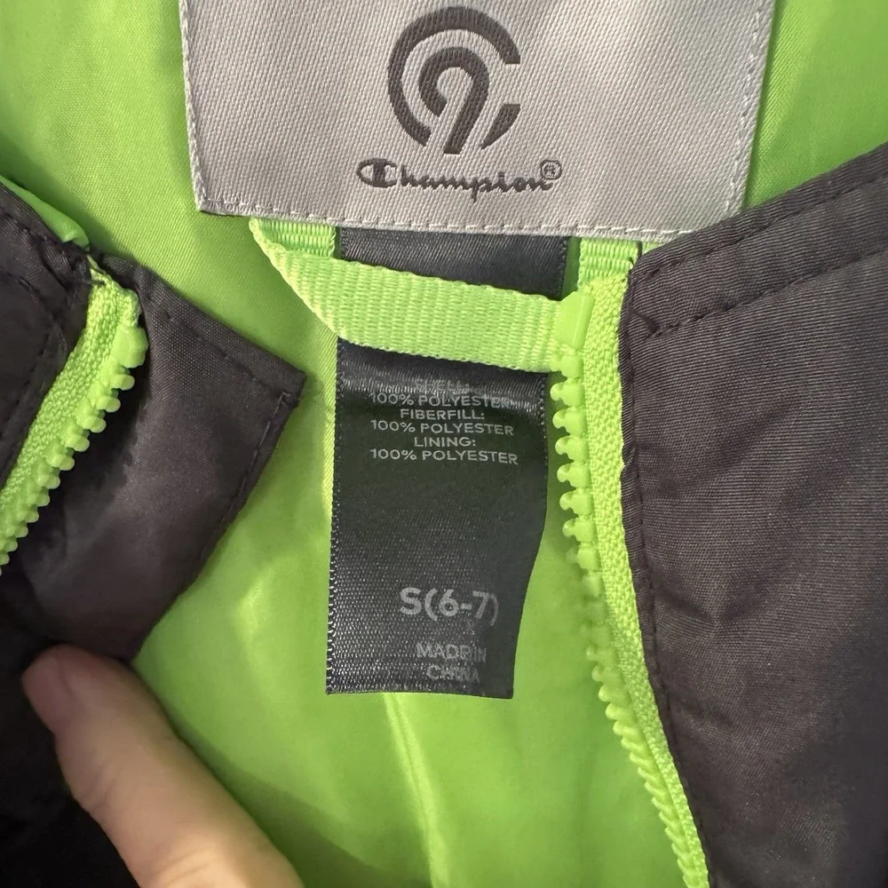 C9 By CHAMPION  Black Green Insulated Ski Snowsuit Overall Pants  Kids SZ: S 6-7